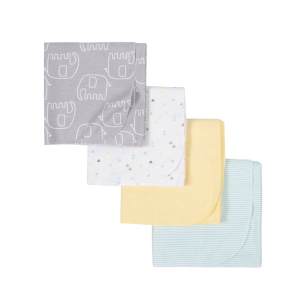 Gerber Baby Boy or Baby Girl Gender Neutral Flannel Receiving Blankets