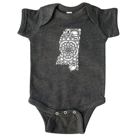 

Inktastic Mississippi Silhouette Mandala Gift Baby Boy or Baby Girl Bodysuit