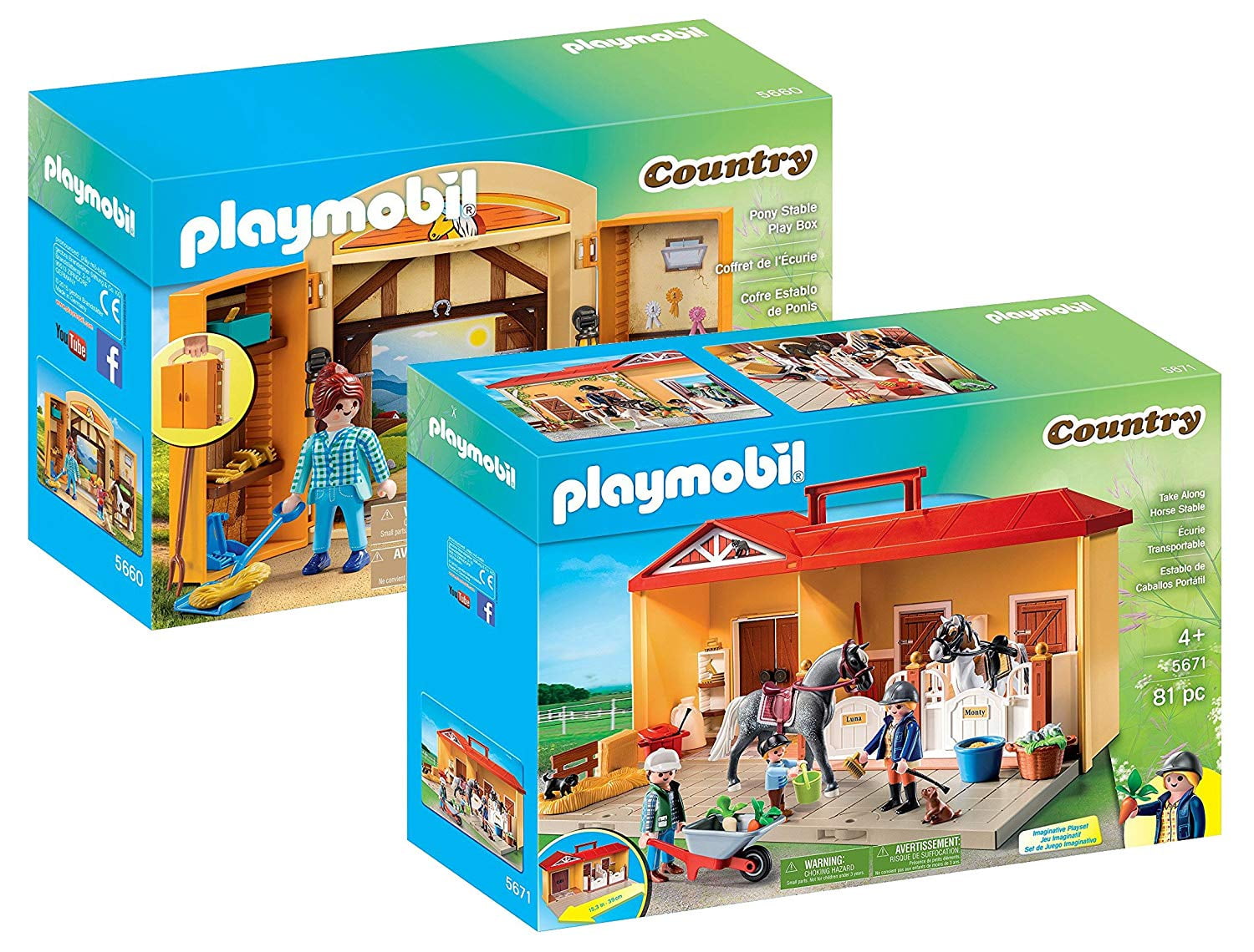 Playmobil Country #5671 Take Along Horse Stable Equestrian Country