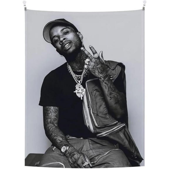 Tory Rapper Lanez Singer Tapestry Wall Hanging Art Aesthetic Tapestries for Bedroom Living Room Home Wall Decoration