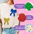 thumbnail image 3 of 8Pcs Glitter Bow Iron on Patches, Cute Large Bowknot Repair Decoration Paches, Bow Sew on Embroidered Applique for Backpacks, Jackets, Jeans - Multicolor 3, 3 of 6