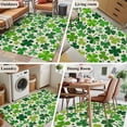 thumbnail image 5 of St. Patrick's Day Area Rugs 4'x6', Washable Small Throw Rugs for Office Bathroom, Vintage Spring Green Lucky Irish Clovers Indoor Outdoor Rug Non-Slip Low Pile Carpet Runner Reversible Floor Mats, 5 of 8