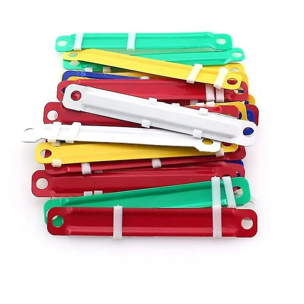 Durable Filing Strip Fastener, Colored Filing Clip, Plastic Fasteners  Filing Clips For Paper Files(50pcs, Random Color) -z 