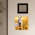 thumbnail image 3 of 14 Inch Wall Clock Battery Operated Square Clock Decorative for Office, Kitchen, Outdoor, Living Room，Horse Sunflowers Sunset Multicolor, 3 of 4