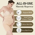 thumbnail image 3 of QRIC Baby Bump Full-Panel Maternity Shapewear, High Waisted Mid-Thigh Pregnancy Underwear Prevent Chaffing Soft Adominal Support, 3 of 6