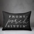 thumbnail image 2 of Creative Products Front Porch Sittin' Black and White 14x20 Indoor / Outdoor Pillow, 2 of 2