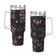 thumbnail image 3 of Vaso de acero inoxidable 2 en 1 Ice King de Blackpink de 40 oz con asa y pajita para viaje en coche, 3 of 8