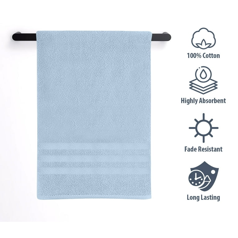 100% Cotton 4-Pack Bath Towel Sets - Extra Plush & Absorbent Bath Towels -  56 x 28 (Assorted)