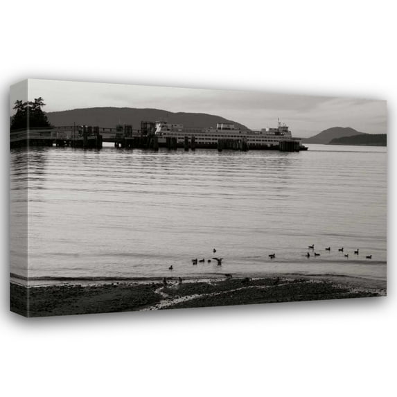 Dana Styber 24x17 Gallery Wrapped Canvas Wall Art Titled - San Juan Ferry Dock I