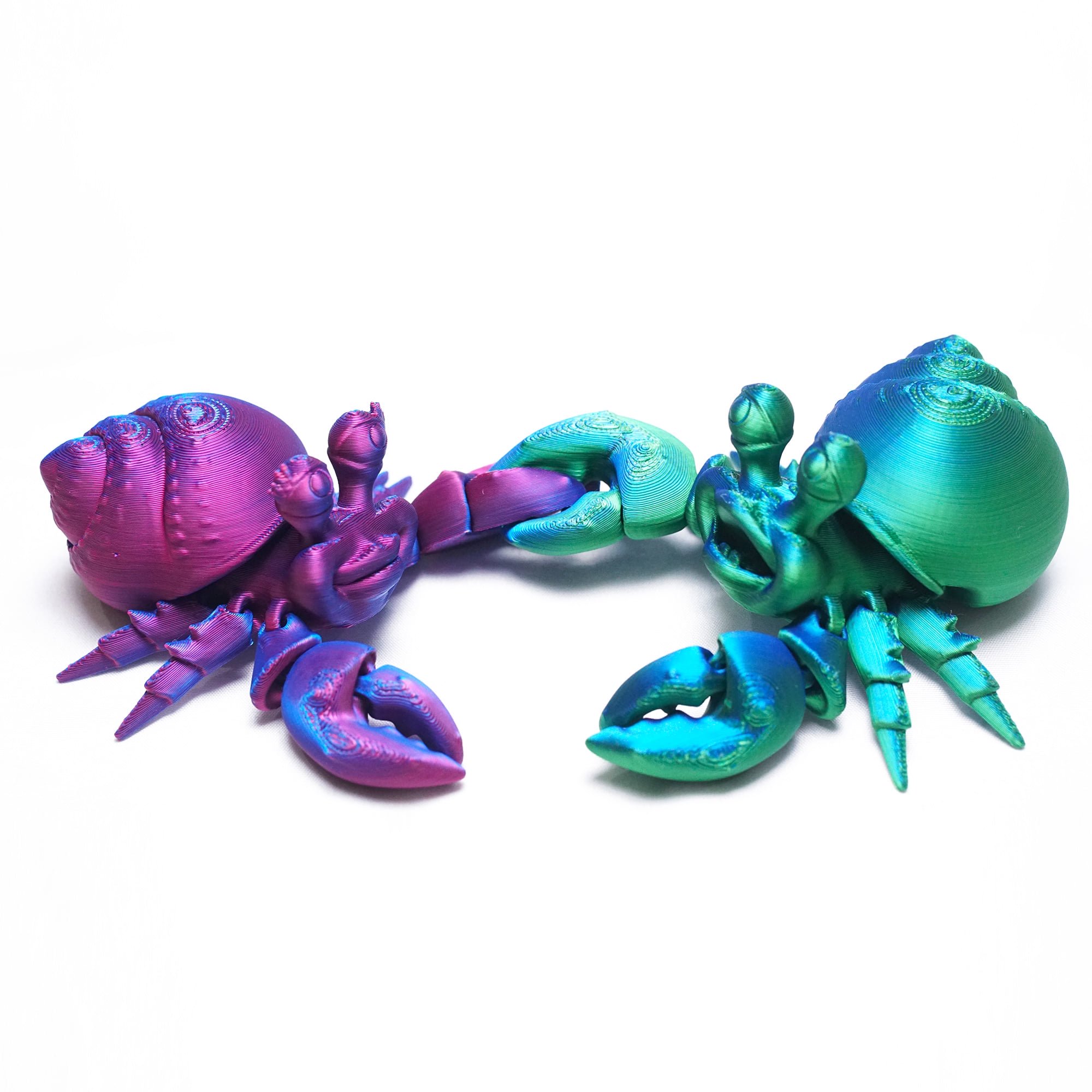 2pcs 3D Printed Hermit Crab,Flexible Articulated Mystery Animals,Surprise Gift for Festival,Home Figurines Decoration,Executive Desk Decorations,Novelty toy