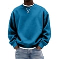 thumbnail image 2 of Mens Crewneck Sweatshirt Long Sleeves Casual Pullover Tops Loose Fit Soft Basic Sweatshirt, 2XL, 2 of 4