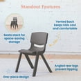 thumbnail image 4 of ECR4Kids Plastic School Stackable Chair, 12in, Classroom Furniture, Grey, 4-Pack, 4 of 9