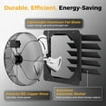 thumbnail image 7 of CAMMOO 20" Wall Mount Fan with Smart Touchscreen Controller, 10-Speed Shutter Exhaust Fan for Garage, Attic & Greenhouse, Black, 7 of 7
