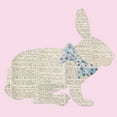 thumbnail image 2 of Loreth, Lanie 20x20 White Modern Wood Framed Museum Art Print Titled - Easter Bunny Silhouette with Bow, 2 of 4