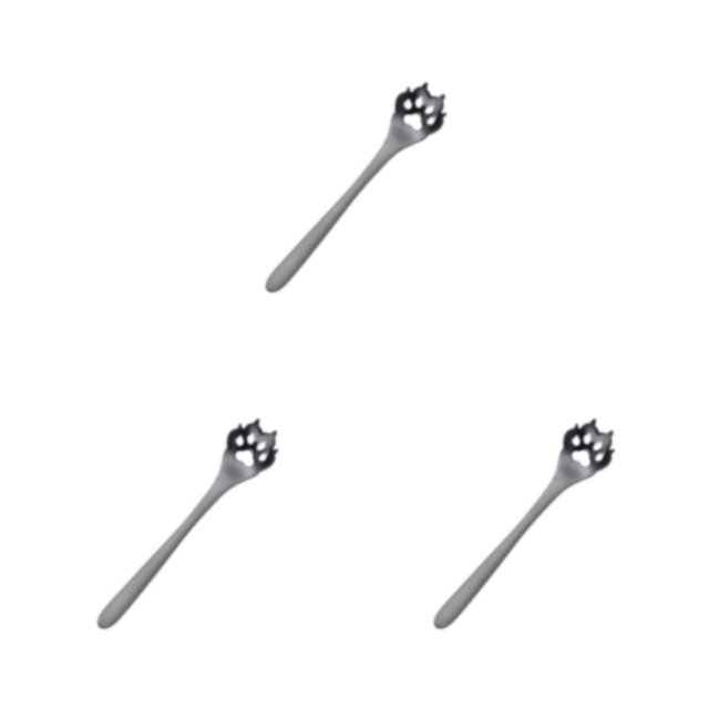 Decodeary Tea Spoon For Tea Essential Teaware For Tea Drinking - Exquisite And Practical Stainless Steel Spoon Stainless Steel Dog Paw Colander Bla 1 3Set