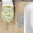 thumbnail image 4 of SEANATIVE Lemon Leaf Toilet Seat Lid Cover Aesthetic Soft and Absorbent Fabric Toilet Lid Covers for Bathroom Elongated Fits Most Standard Lids Bathroom Decor Accessories, 4 of 6