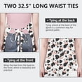 thumbnail image 6 of White Cow Black Shape Pattern Apron-Garden Aprons for Women with Pockets-Cotton Linen Waterproof Kitchen Cooking Gardening Aprons Adjustable for Kitchen,Cooking,BBQ and Salon 33x27 Inch, 6 of 7