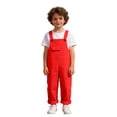 thumbnail image 4 of ZHOGXU Kids Teens Girls Boys Romper Sleeveless Suspenders Solid Color Comfortable Fashion Jumpsuit For Stage Performance And Daily Wear,Red,9-10 Years, 4 of 4