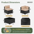thumbnail image 7 of Aoxun 7 Piece Patio Furniture Set Wicker Rattan Patio Sectional Sofa Set Outdoor Seating Furniture with Thickened Cushion, Beige, 7 of 7