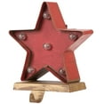 thumbnail image 4 of glitzhome 7.48" H Star Christmas Stocking Holder Marquee LED Lighted Battery Operated, 4 of 7