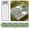thumbnail image 3 of Green Leaves Table Runner Stained Glass Chic Botanical Branches Tablerunners 13 x 70 Inch, Table Decorations Tabletop Scarf for Summer Gathering Holiday Farmhouse Kitchen Dining Decor, 3 of 8