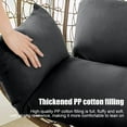 thumbnail image 5 of Hanging Basket Cushion Thickened Swing Pad 21x26x5in Indoor Outdoor Egg Chair Lounger Seat Nylon Spandex Cover, 5 of 8