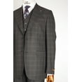 thumbnail image 3 of Suit, Vest Dovetail Collar Slim Fit 100% Handmade Black Stylish Men's Business Suit, 3 of 4