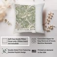 thumbnail image 2 of Ethan Taylor Botanical Throw Pillow Soft Cushion Cover 'William Morris Windrush Botanicals' Classic Pattern Decorative Square Accent Pillow Case, 18x18 Inches, Green, Beige, 2 of 5