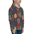 thumbnail image 3 of Lsque Autumn Leaves Patten Youth Hoodie Sweatshirt Pullover with Kangaroo Pocket Boys and Girls Hoodie Warm Hoodie for Kids-Small, 3 of 6