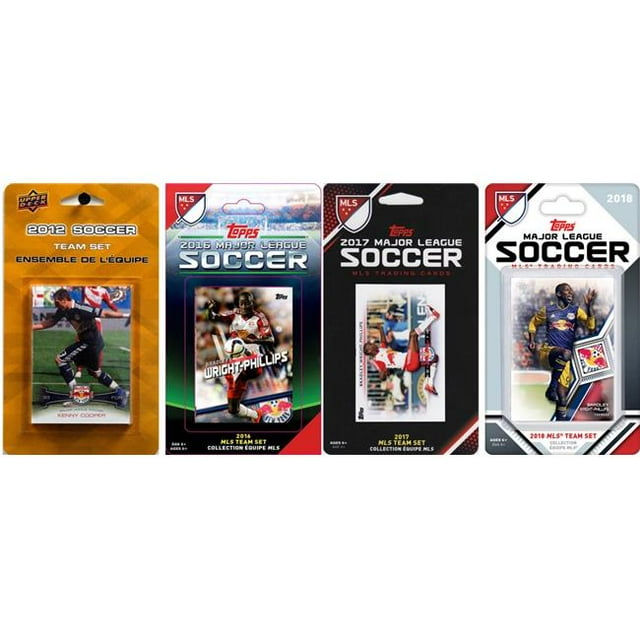C&I Collectables RBULLS418TS MLS New York Red Bulls 4 Different Licensed Trading Card Team Sets