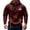 Wine, variant on Fall POROPL Hoodies for Men Sweatshirts for Men Drawstring Color Block Loose Long Sleeve Pullover Top with Pockets Size L