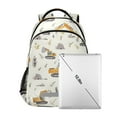 thumbnail image 6 of ALAZA Cartoon Excavator Backpack Elementary School Bag Bookbag Travel Rucksack, 6 of 7
