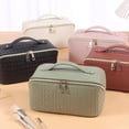 thumbnail image 2 of Portable PU Leather Makeup Bag, Toiletry & Storage Organizer for Travel, 2 of 4