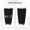 thumbnail image 3 of LGBT Pride Rainbow Gay Fingerprint 20oz Stainless Steel Tumbler With Lid And Straw Spill-Proof Insulation Travel Tumbler Cups Vacuum Coffee Cup For Ice Drinks & Hot Beverages, 3 of 6