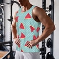 thumbnail image 5 of Balery Watermelon Pattern Men's Workout Tank Top Gym Muscle Tee Fitness Bodybuilding Sleeveless T Shirt Quick Dry Fit Muscle Tank Top Slim-Fit Tank-Medium, 5 of 7