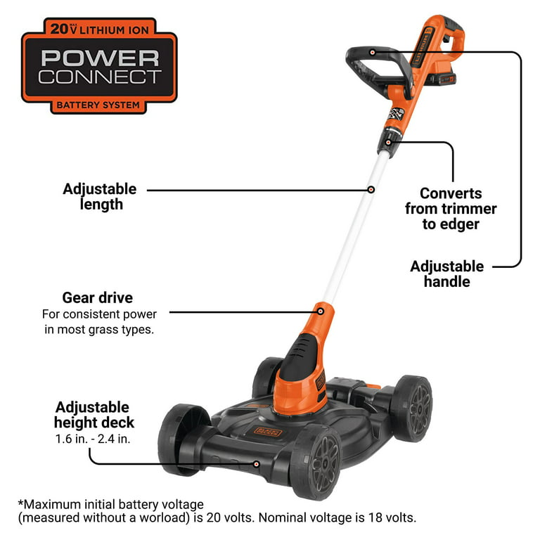 BLACK & DECKER 18-volt 12-in Straight String Trimmer (Battery and