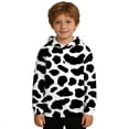 thumbnail image 2 of Boys Cow Graphic Print Hoodies Sweatshirt Casual Pullover With Funny Designs For Kids Black 3 Y-4 Y, 2 of 4