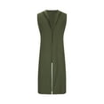 thumbnail image 2 of Mgmyaa Men's Hooded Cardigan Jacket Open Front Mid-Length Casual Hooded Sleeveless Coat, 2 of 5