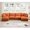 Orange, variant on UXENAFANA 156.6" W Sectional Convertible Sofa U Shaped Modular Couch with Chaise Chenille Sleeper Set with 4 Oversized Seats Cream