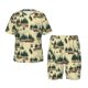 thumbnail image 1 of Fotbe Camping Caravan 1 Pijama Estampada de 2 Piezas para Niños – Ropa de Dormir de Manga Corta Cómoda para Niños y Niñas, Camiseta y Shorts de Algodón-Large, 1 of 6