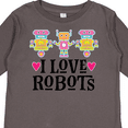 thumbnail image 4 of Inktastic I Love Robots Cute Robotics Girls Long Sleeve Toddler T-Shirt, 4 of 5