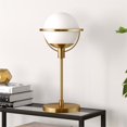 thumbnail image 2 of Henn&Hart 9" Brass Metal/Glass Table Lamp, 2 of 7