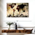 thumbnail image 3 of Elephant Stock Brick World Map Wall Art - Horizontal Canvas Wall Art - Living Room Wall Decor - Map Canvas - Gray And Brown Decor - 39" x 26", 3 of 8