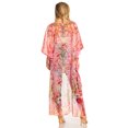 thumbnail image 2 of Sakkas Zeke Hi Low V-Neck Caftan Dress Printed Top Cover / Up - 617 - One Size Regular, 2 of 5
