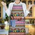 thumbnail image 6 of Colorful Geometric Striped Pattern Apron-Garden Aprons for Women with Pockets-Cotton Linen Waterproof Kitchen Cooking Gardening Aprons Adjustable for Kitchen,Cooking,BBQ and Salon 33x27 Inch, 6 of 7