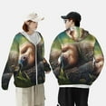 thumbnail image 4 of Fuzoiu Daisy Sleeping Sloth Print Unisex Sun Protection Hoodie,UPF 50+ Light Jacket,Full Zip Sun Protection Hoodie,Long Sleeve Sun Shirts,for Outdoor Activities-Small, 4 of 7