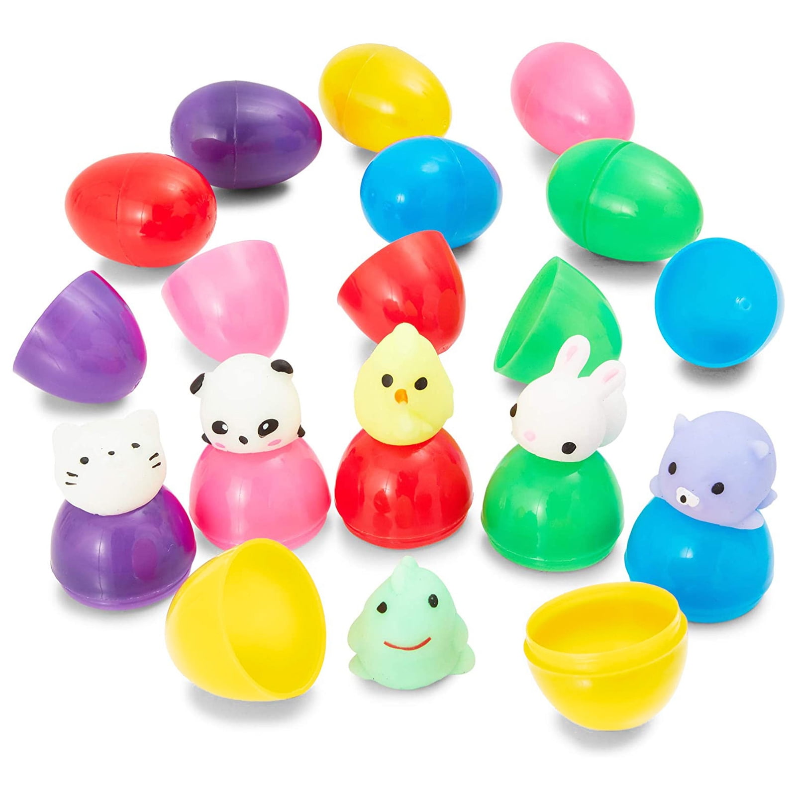 Easter Eggs Hunt and Basket Stuffers Fillers Prefilled Plastic Eggs with Small Toys Inside for Easter Party Favors YEAHBEER 48 Pack Toys Filled Easter Eggs 48 Pack 