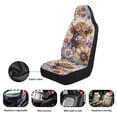 thumbnail image 6 of Jeiento Highland Cow Car Seat Covers Set of 2 Auto Front Seat Covers Boho Flower Bucket Seats Protective Cover Easy to Install Removable Cars Accessory Decoration, 6 of 7
