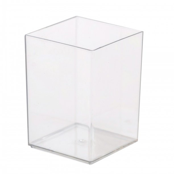 Portalápices de acrílico transparente, soporte para accesorios de escritorio, organizador de almacenamiento de brochas de maquillaje, organizador de papelería de escritorio de diseño moderno para suministros de oficina, escuela, hogar. JM