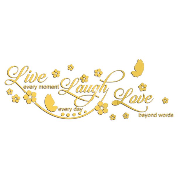 Home Decal Motivational Live Laugh Love 3D Family Wall Decals Quotes